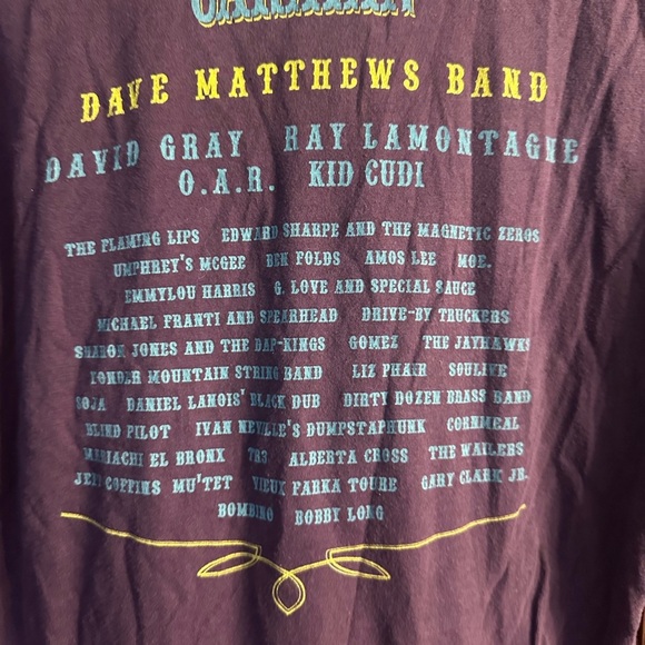 Dave Mathew Band Festival Purple Graphic T-Shirt - Picture 2 of 5